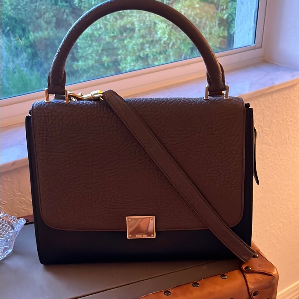 Celine Trapeze 2 Way - Size  Med. Tricolored Bag - Made In 🇮🇹 Italy